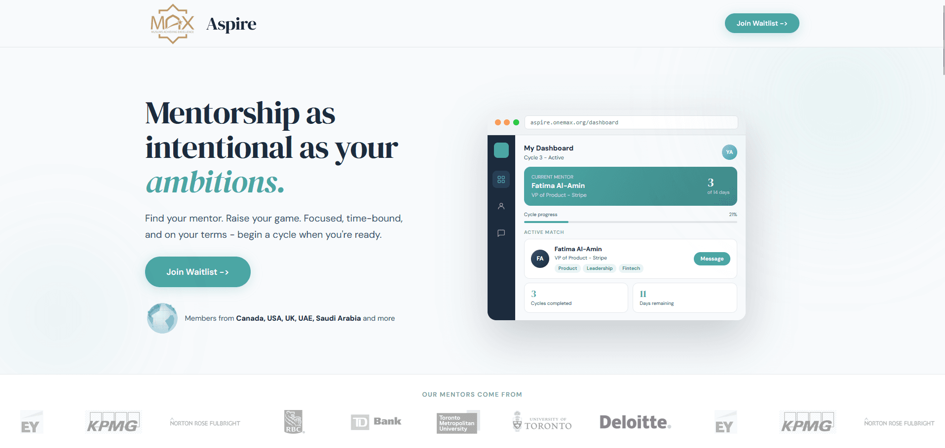 MAX Aspire website